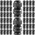 QILIPSU 50pcs M16L Long Thread Cable Gland Waterproof IP68 Nylon Strain Relief by QILIPSU