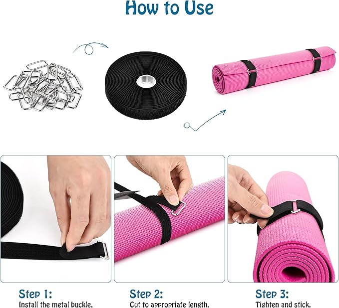 1"x39.4ft Hook and Loop Straps - Image 4