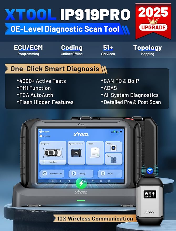 XTOOL IP919 PRO Scan Tool, ECU Programming Car OBD2 Scanner - Image 2