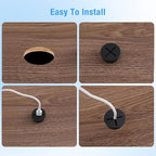 Desk Grommet, 3/4 in 20 mm Silicone Rubber Grommets, Flexible Wall Cord Pass - Image 5
