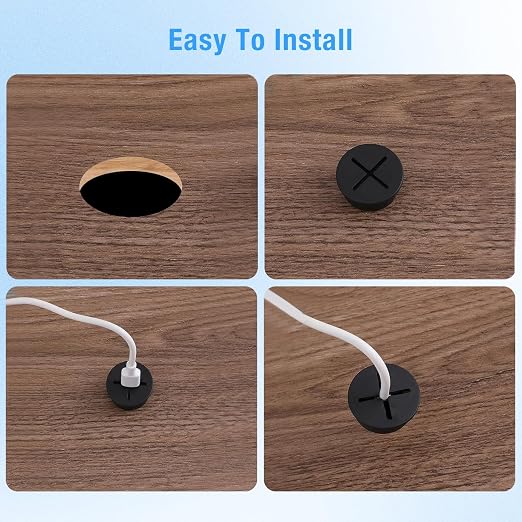 Desk Grommet, 1 in 25 mm Silicone Rubber Grommets, Flexible Wall Cord Pass - Image 5