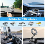 360° Vacuum Suction Cup Magnetic Car Phone Holder, Foldable Portable Magnetic - Image 8