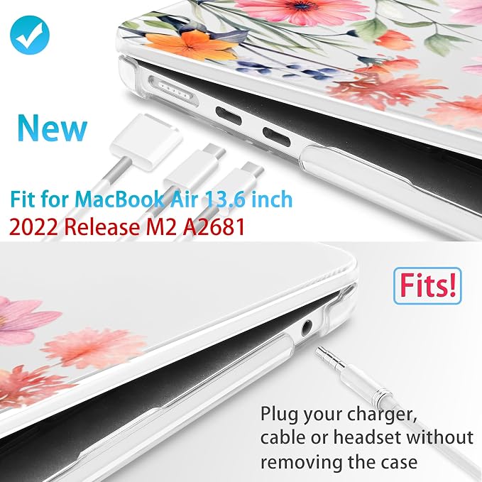 Mektron for 2025 M4 MacBook Air 13.6 Inch A3240 Case Fits 2023 A2681 M2 2024 - Image 2