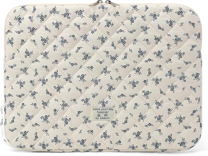 Puffy Laptop Sleeve 13-15.6 Inch Cute Quilted Laptop Protective Case Padded by BBIQI