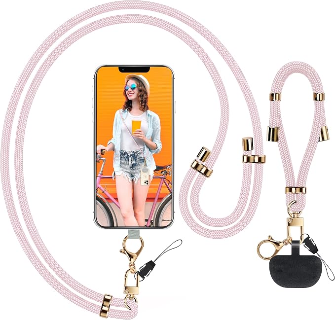 Universal Phone Lanyard With Adjustable Crossbody Neck Strap and Wristlet by KAPTRON