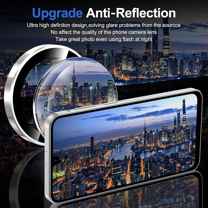 for Samsung Galaxy A16 Camera Lens Protector, Individual Metal Ring Tempered - Image 4