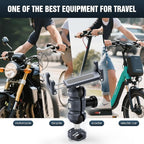 Anti-Theft Motorcycle Phone Mount, Aluminum Dual Socket Arm and U-Bolt Base - Image 9