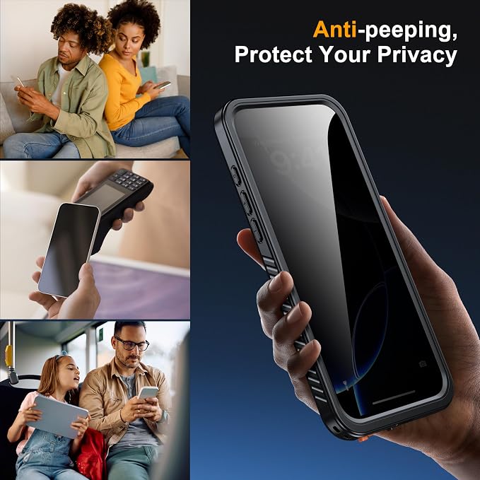 for iPhone 16 Pro Max Case Waterproof, Built-in Privacy Screen & HD Screen - Image 3