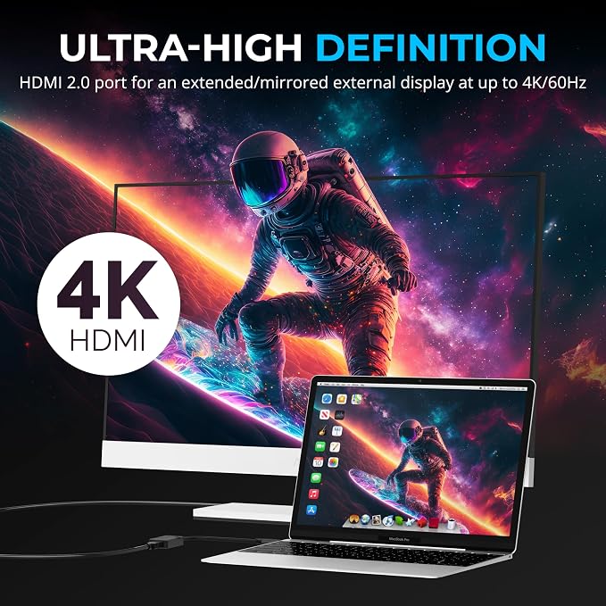 SABRENT, HDMI to USB C Adapter, USBC to HDMI Adapter 4K 60Hz, Thunderbolt - Image 5