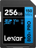 Lexar 256GB High-Performance 800x PRO SD Card, by Lexar
