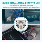 NuIth 2 Way Zine-Alloy Power Distribution Block, 0/2/4 Gauge in 4/8 Gauge Out - Image 6