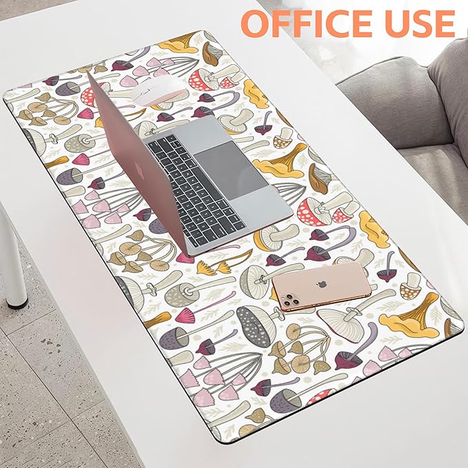 Mouse Pad Large Colorful Mushrooms Non-Slip Gaming Desk Mat - Image 5