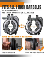 MAXRICH T Barbell Clamp 1 inch Multiple Sizes & Adjustable Weight Clips - Image 4
