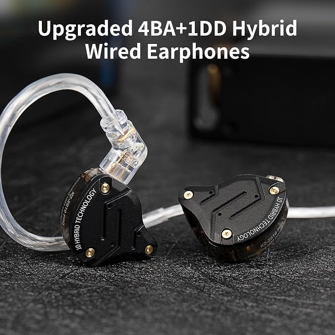 KZ ZS10 Pro Gaming Earbuds, 4BA 1DD Gaming Wired Earbuds - Image 7