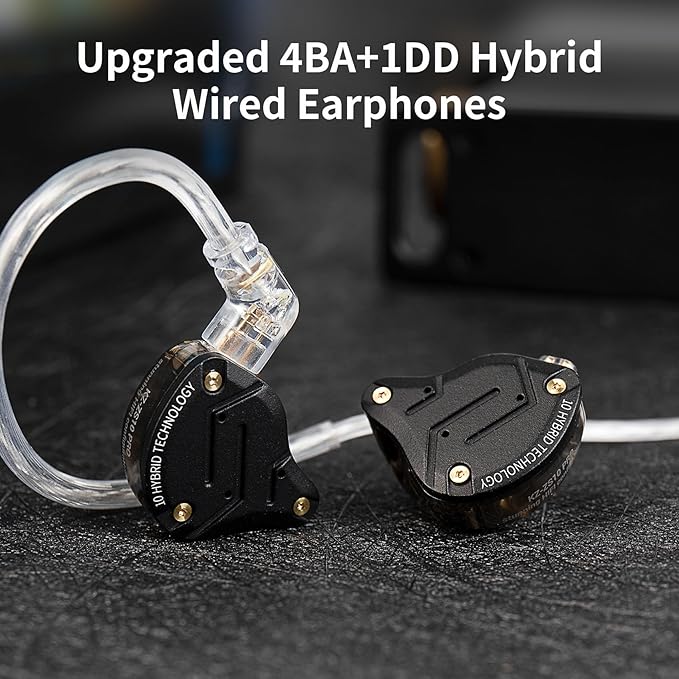 KZ ZS10 Pro in Ear Monitor, Bass KZ Earbuds, 4BA 1DD Wired Earbuds Headphone - Image 6