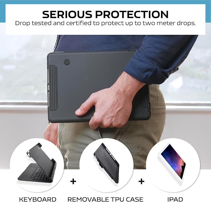 QUARK Keyboard Case for iPad Pro 9.7 inch 6th Gen / 5th Gen, 360° Rotatable - Image 6