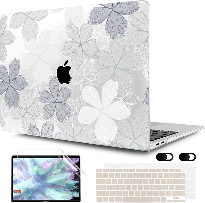 MEEgoodo for MacBook Air 13 inch Case 2021 2020 2019 2018 Released A2337 M1 by MEEgoodo
