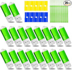 8GB USB Flash Drive 20 Pack Nicepicten Bulk USB 2.0 Thumb Drives 20Pack Metal by NicepictenUSBFlashDrive