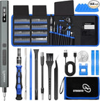 STREBITO 144-Piece Upgraded Electric Screwdriver, Max 0.7 N.m, 120 Magnetic Bits by STREBITO