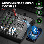 4 Channel Audio Interface DJ Mixer - Image 3