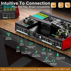 Podcast microphone bundle, live sound card, streaming audio mixer, podcast - Image 5