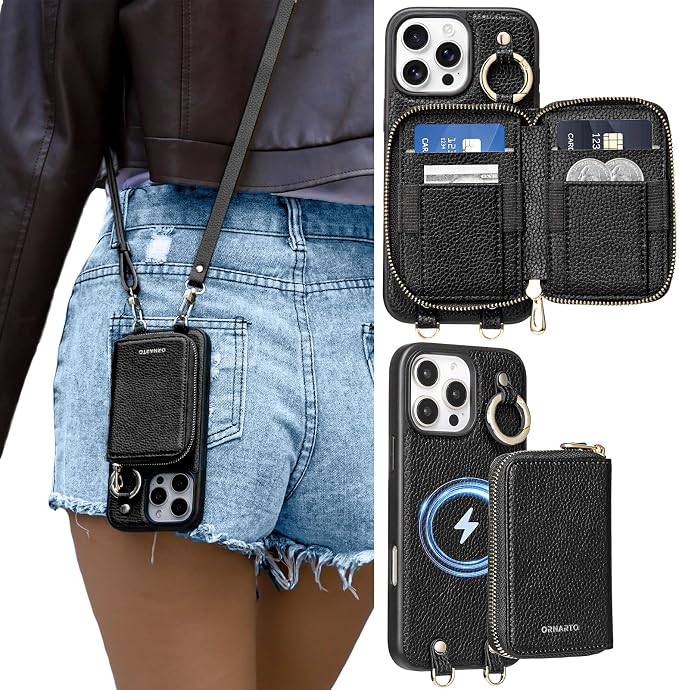 ORNARTO Magnetic Detachable Wallet Case by ORNARTO