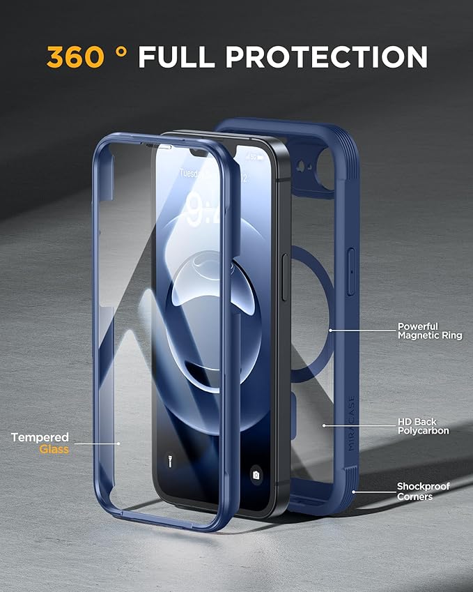 Miracase Magnetic for iPhone 16e Case Full-Body Phone - Image 3