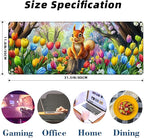 Adorable Squirrel Gaming Mouse Pad, Colorful Tulip Mousepads - Image 3