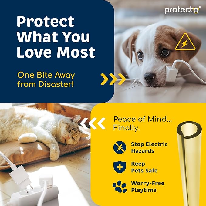 PROTECTO Heavy Duty Cord Protectors from Pets No Chew Solution, 7ft Easy to Use - Image 3