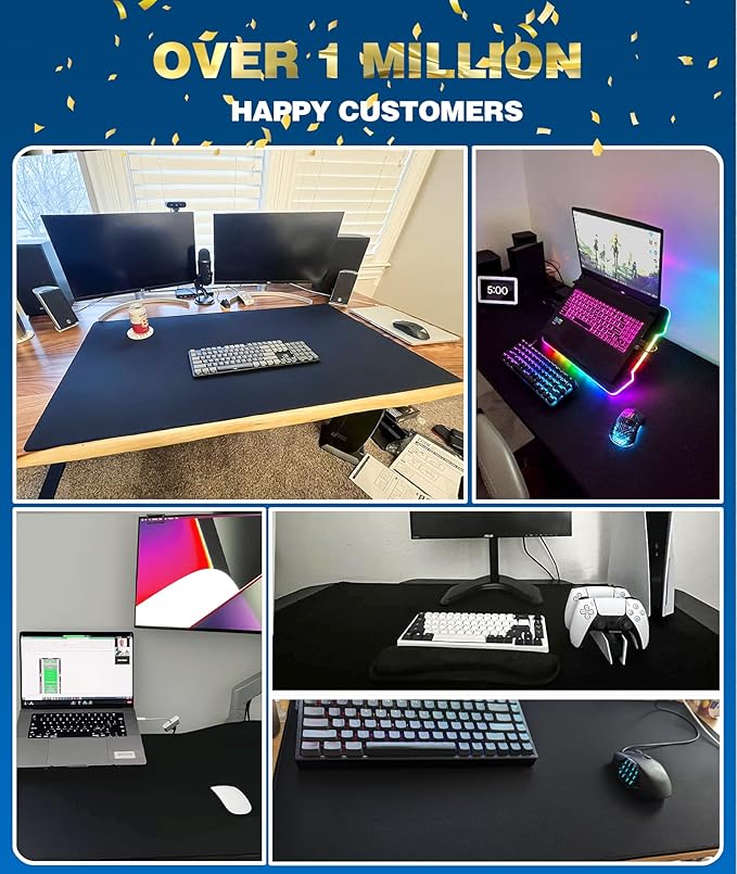 KTRIO Oversized Gaming Mouse Pad Desk Mat, Micro-Weave Cloth - Image 6