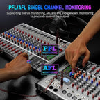Professional DJ Audio Mixer, 12 Channel Audio Mixer, USB Interface, 12 XLR - Image 5