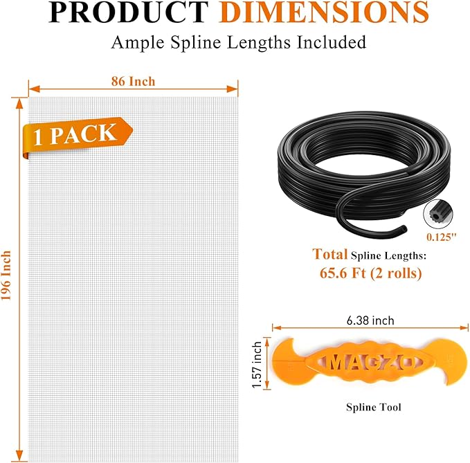 MAGZO Window&Door Screen Replacement Kit, - Image 2