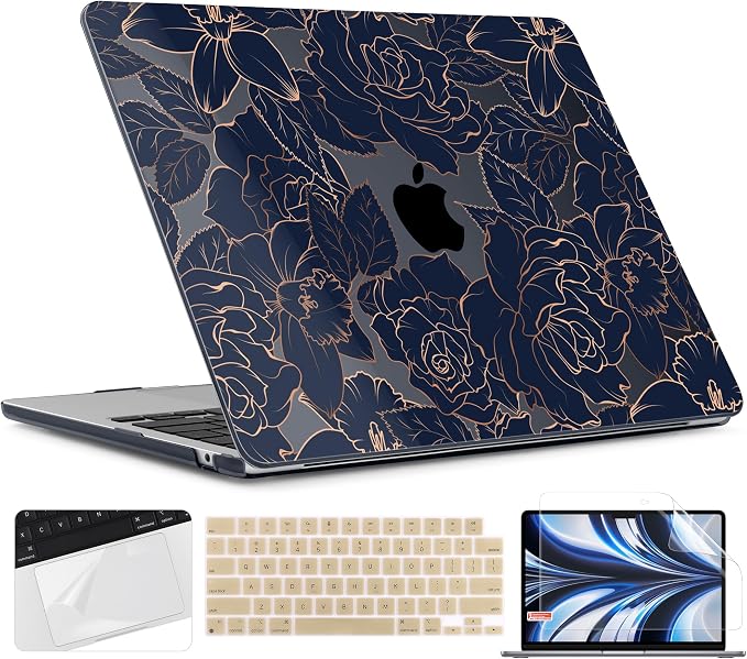 TWOLSKOO for M4 MacBook Air 13.6 inch Case 2025-2022 Release M4 A3240 M3 A3113 by TWOLSKOO