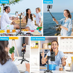 Selfie Stick for iPhone, Magnetic Tripod - 3 in 1 Tripod for Video Recording - Image 7