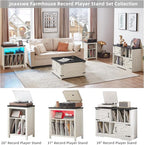 Large Record Player Stand with Vinyl Storage Up to 450 Albums, 39 Inch - Image 5