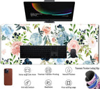 Gaming Green Desk Mat Desk Mouse Pads Purple Blue Pink Floral Mouse Pad Large - Image 3