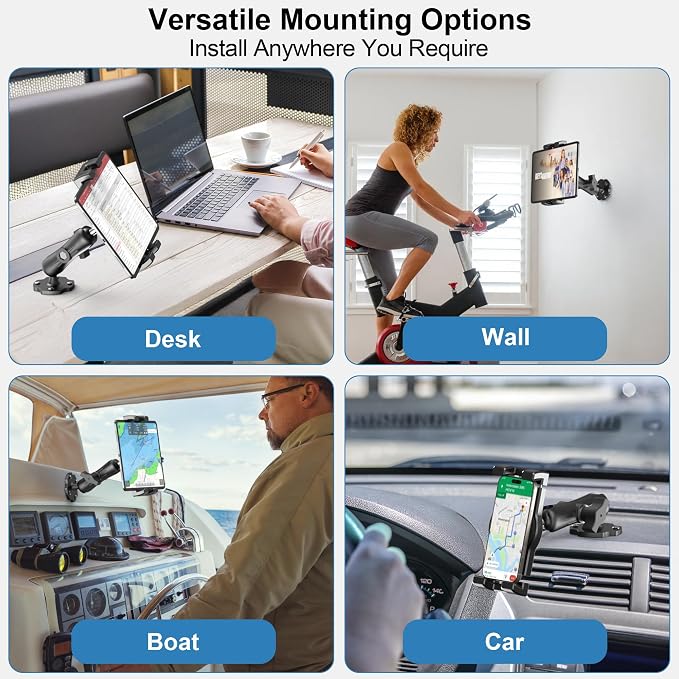 Heavy Duty Tablet Mount for Truck & Vehicle, Drill Base Tablet Holder for Truck - Image 3