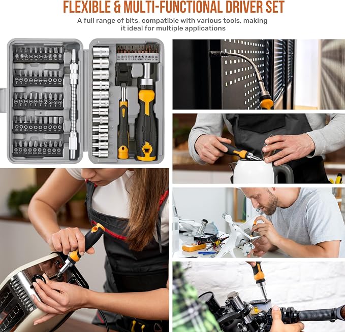 Hi-Spec 78pc Multi Screw Driver Bit Set and 1/4 inch Socket Set - Image 6
