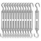 13 Pack M6 Turnbuckle Hook & Hook Turnbuckles, 304 Stainless Steel Turnbuckle by SEHOI
