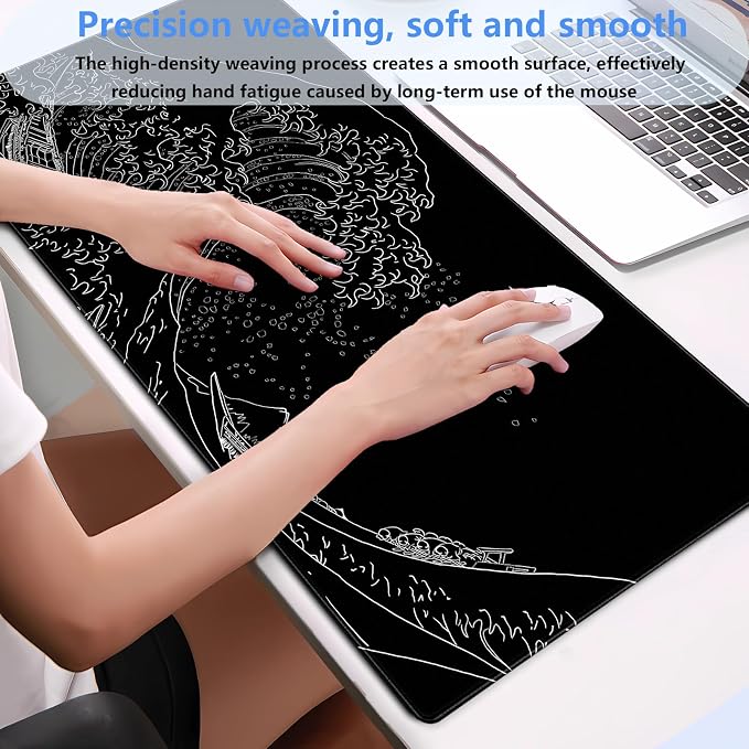 Japanese Great Wave Off Kanagawa Gaming Mouse Pad - Image 4