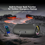 Portable Bluetooth Speaker, IPX7 Waterproof 80W Loud Stereo Sound Wireless - Image 6