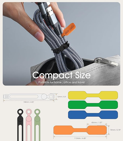 32Pcs Nearockle Cable Labels and Silicone Cable Ties Cable Management Set - Image 2