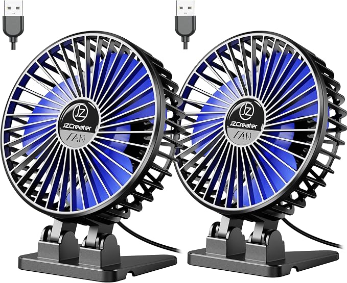 JZCreater USB Desk Fan, Mini Fan Portable, 3 Speeds Desktop Table Cooling Fans - Image 8