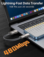 4-in-1 0.6FT Ultra Short USB C Cable Compatible - Image 3
