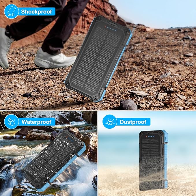 Solar Charger Power Bank 49800mAh Wireless Portable Phone Charger, 22.5W QC3.0 - Image 6