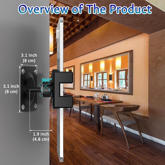 iPad Wall Mount, Universal 360° Rotating Tablet Wall Mount Holder, Phone Holder - Image 6