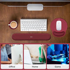 MOSISO Wrist Rest Support for Mouse Pad&Keyboard Set, Circle Curved Ergonomic - Image 6