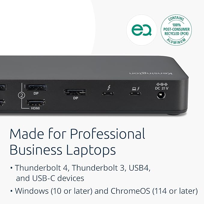 Kensington SD5910T DisplayLink Docking Station Thunderbolt 4, Quad 4K - Image 6