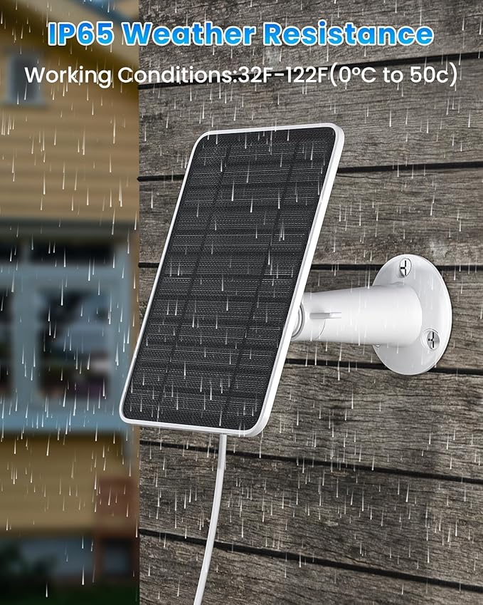 5W Solar Panel for Ring Camera, Solar Panel Charger Compatible - Image 4