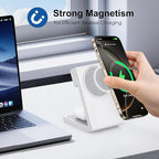 Wireless Charging Station with 20W USB C Adapter, 3 in 1 Magnetic Foldable - Image 2